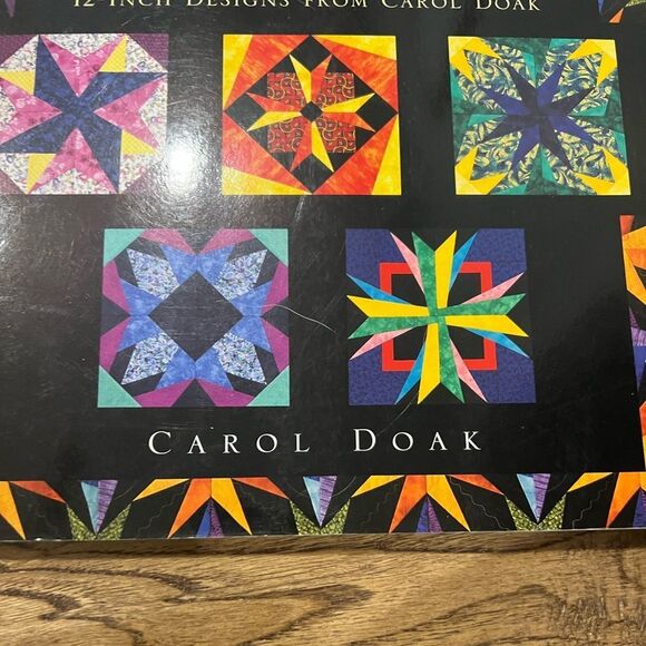 40 Bright & Bold Paper Pieced Blocks 12 inch designs Carol Doak Quilt Book - Picture 3 of 11
